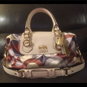 COACH “Sabrina” OP Art Convertible Satin Satchel